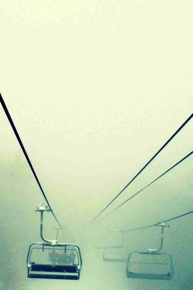 Канатная дорога в зиму обои