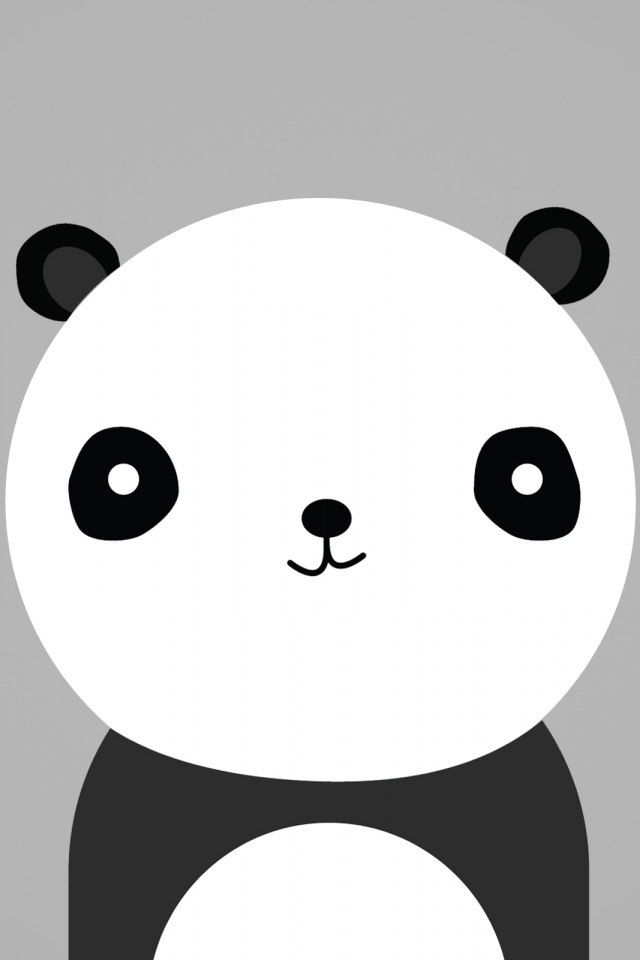 Минималистичная панда обои