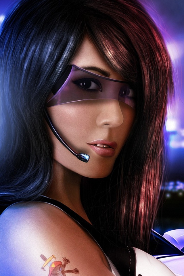 Девушка из будущего с пистолетом обои