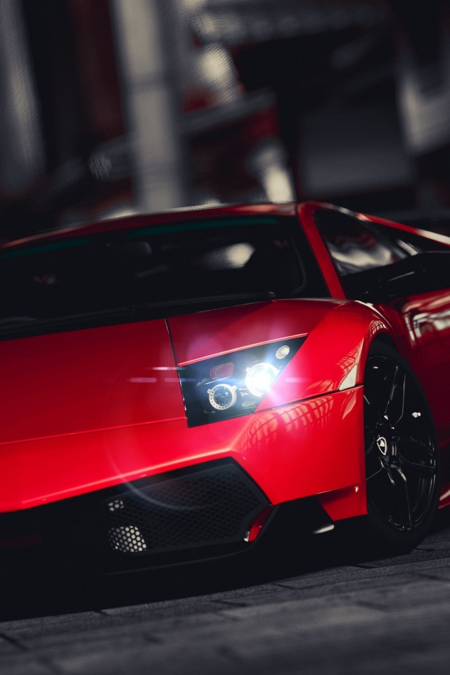 Красная ламборджини мурселаго обои