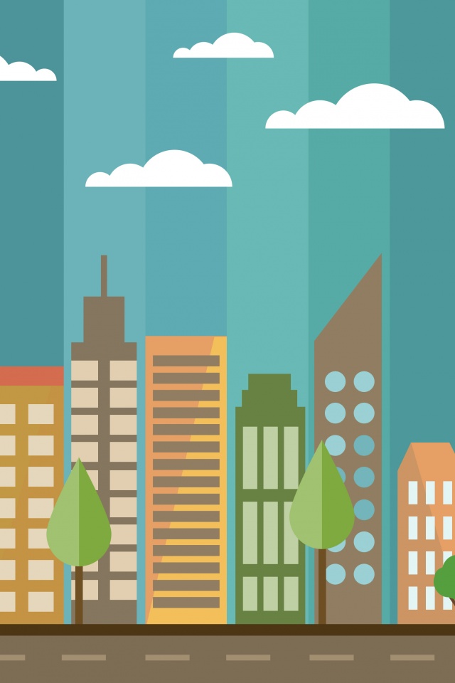 Векторный рисунок города обои