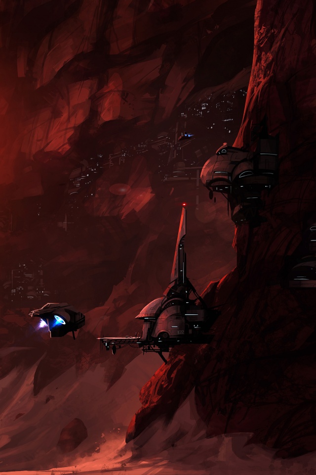 Красные горы обои