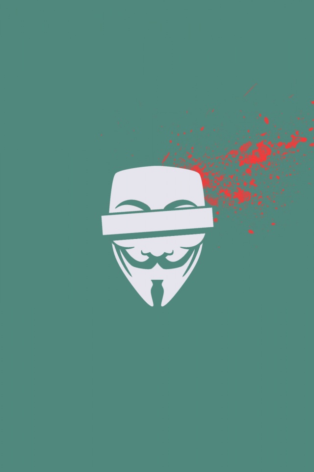 Маска Анонимуса и брызги обои