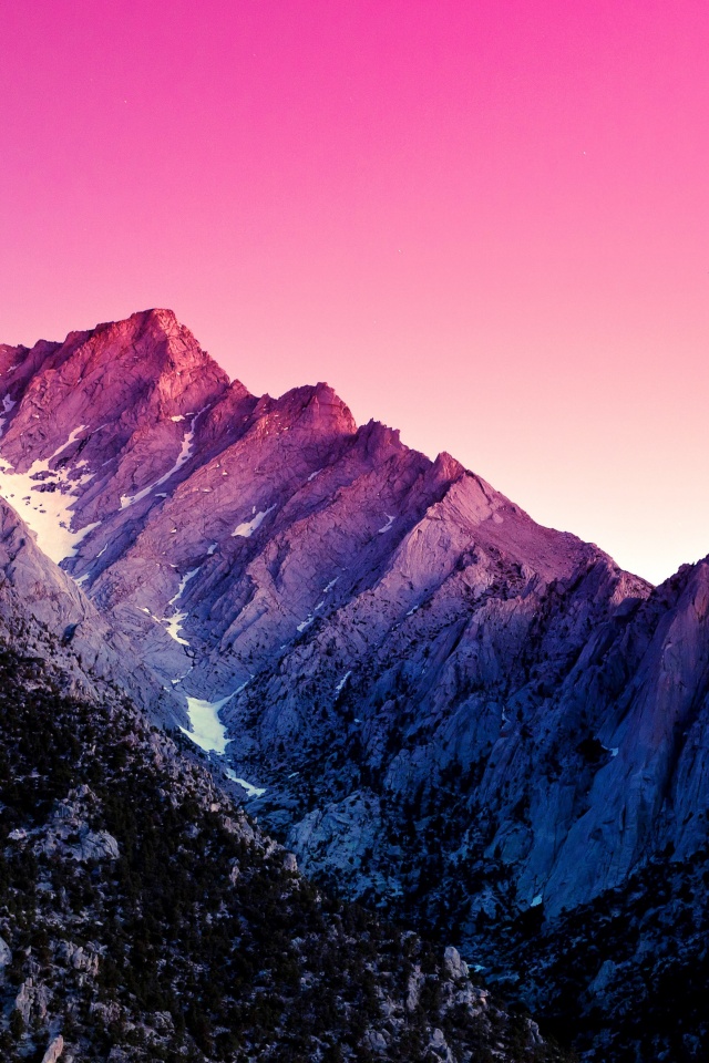 Розовые горы обои