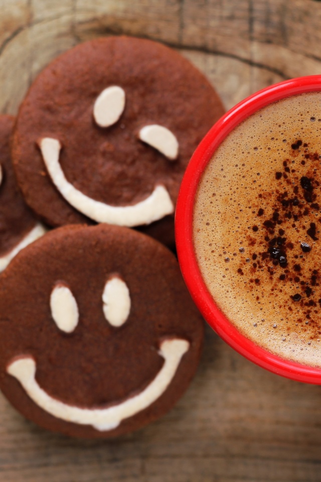 Кофе с печеньками обои