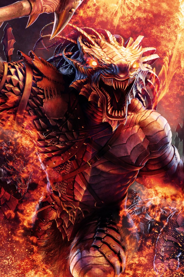 Dragonborn Barbarian обои