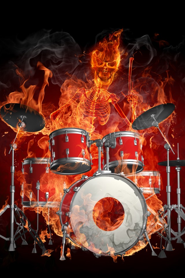 Огненный барабанщик обои