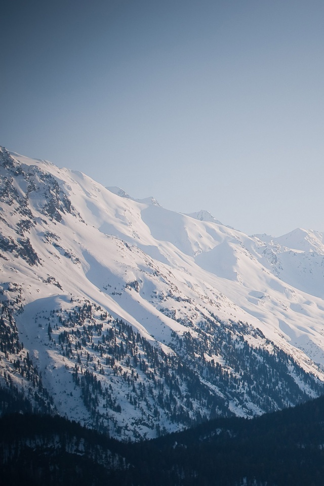 Горные вершины зимой обои