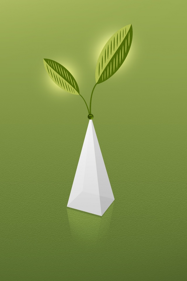 Пирамида и листик обои