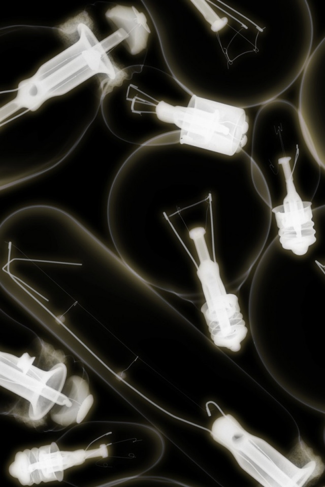 Лампочки под рентгеном обои