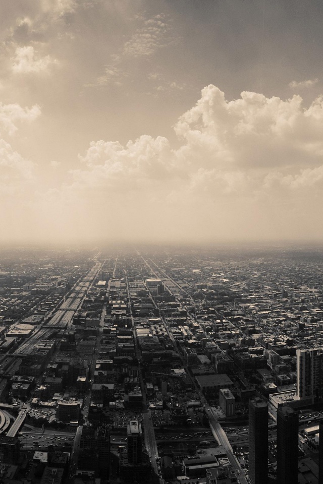 Город: вид сверху обои