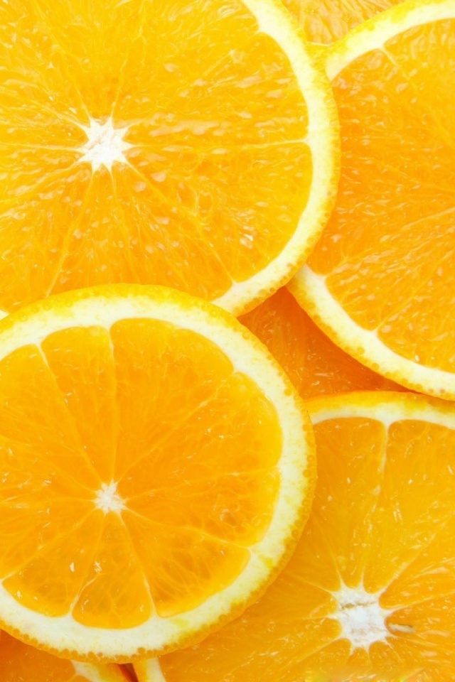 Апельсиновые дольки обои