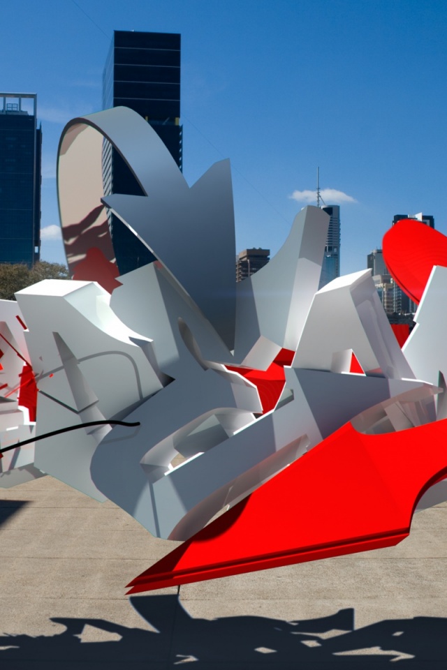 Трехмерное граффити обои