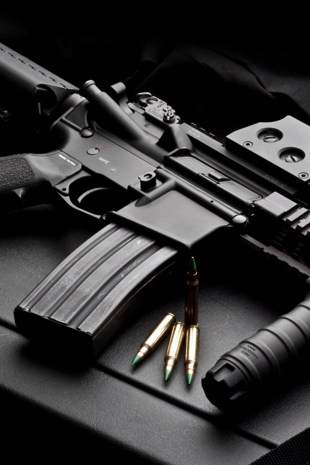 Черный автомат обои