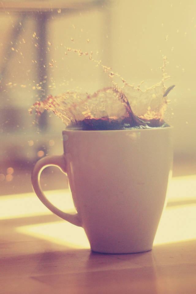 Кофейный всплеск обои