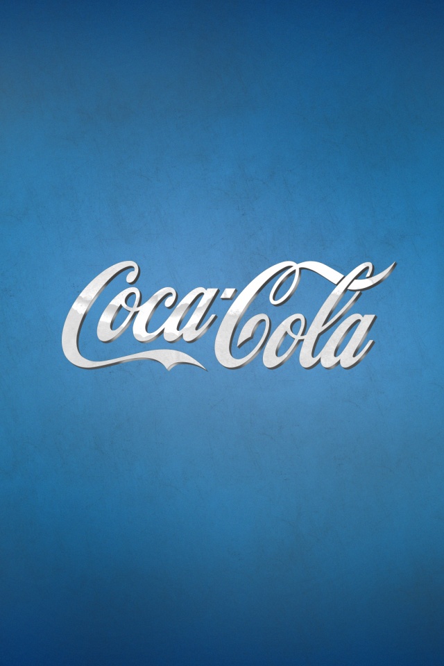 Синий логотип Coca-Cola обои