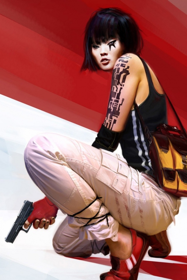 Фейт с пистолетом обои