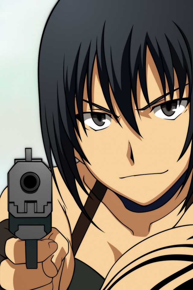 Девушка с пистолетом обои