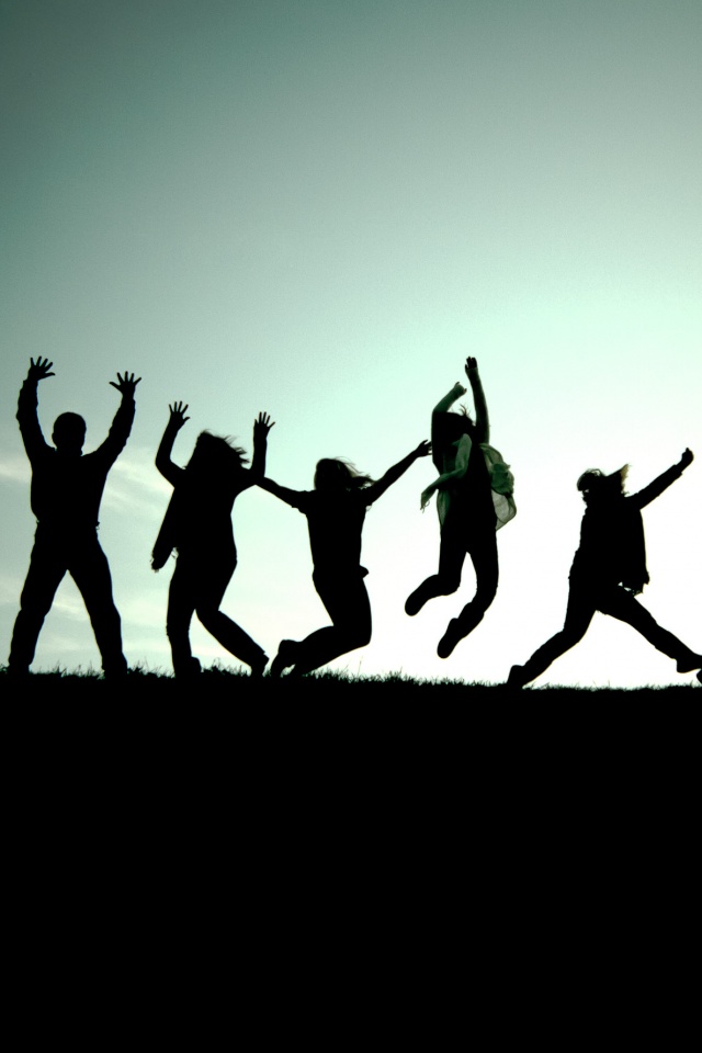 Силуэты людей обои