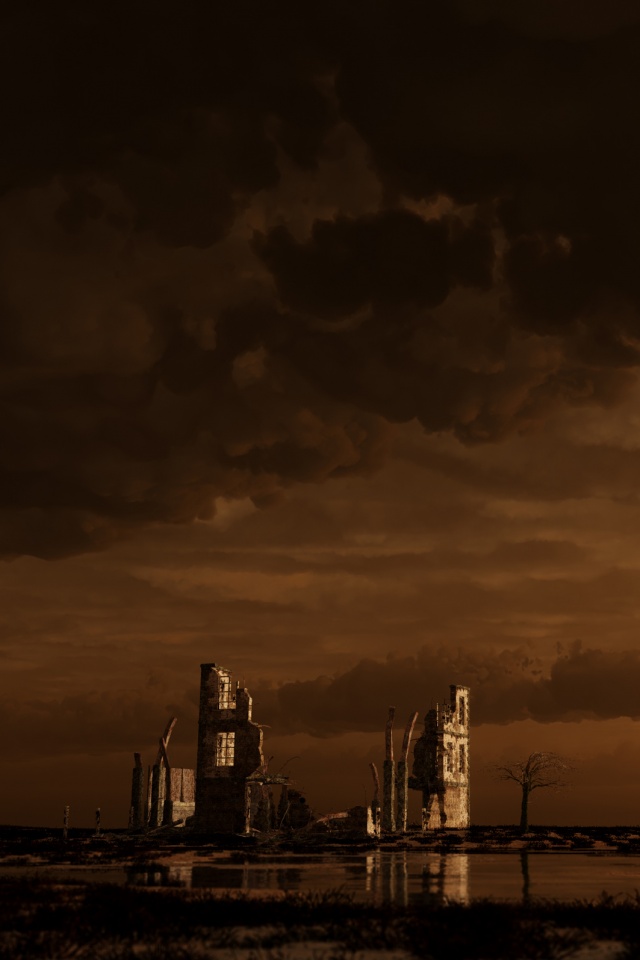 Руины здания обои