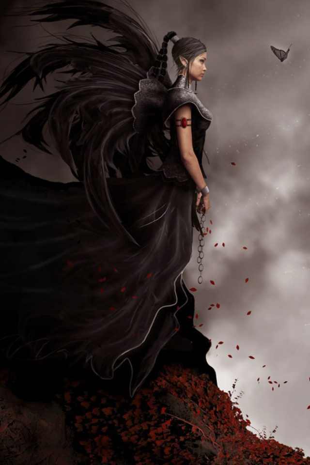 Девушка в тумане обои