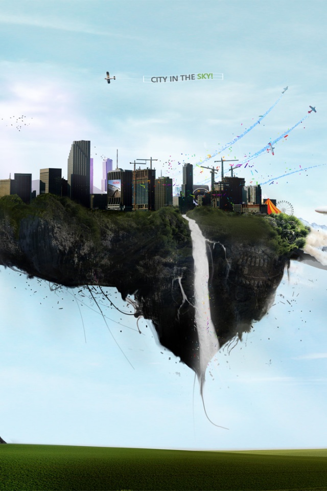 Небесный город обои