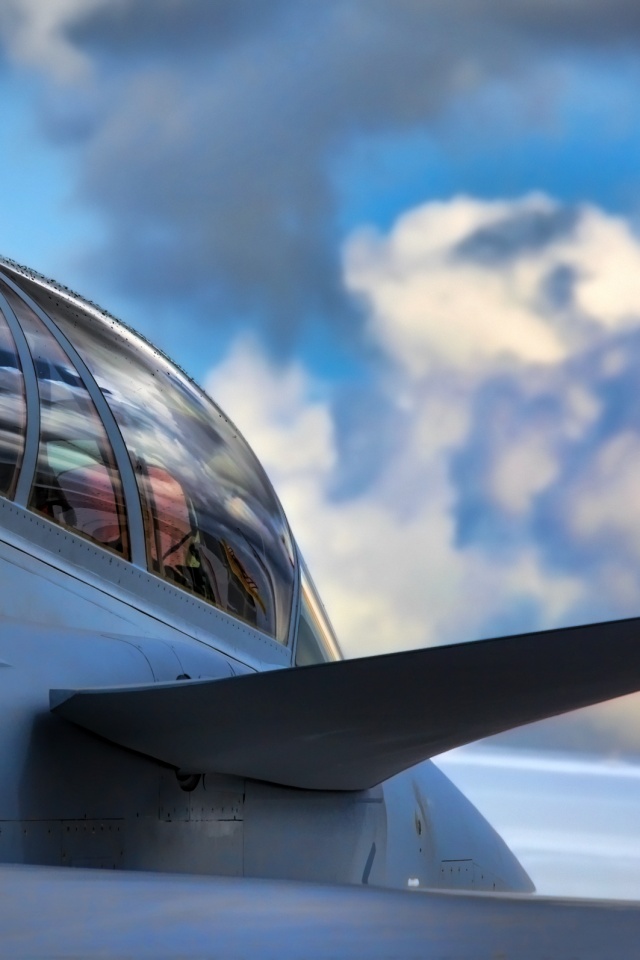 С крыла истребителя обои