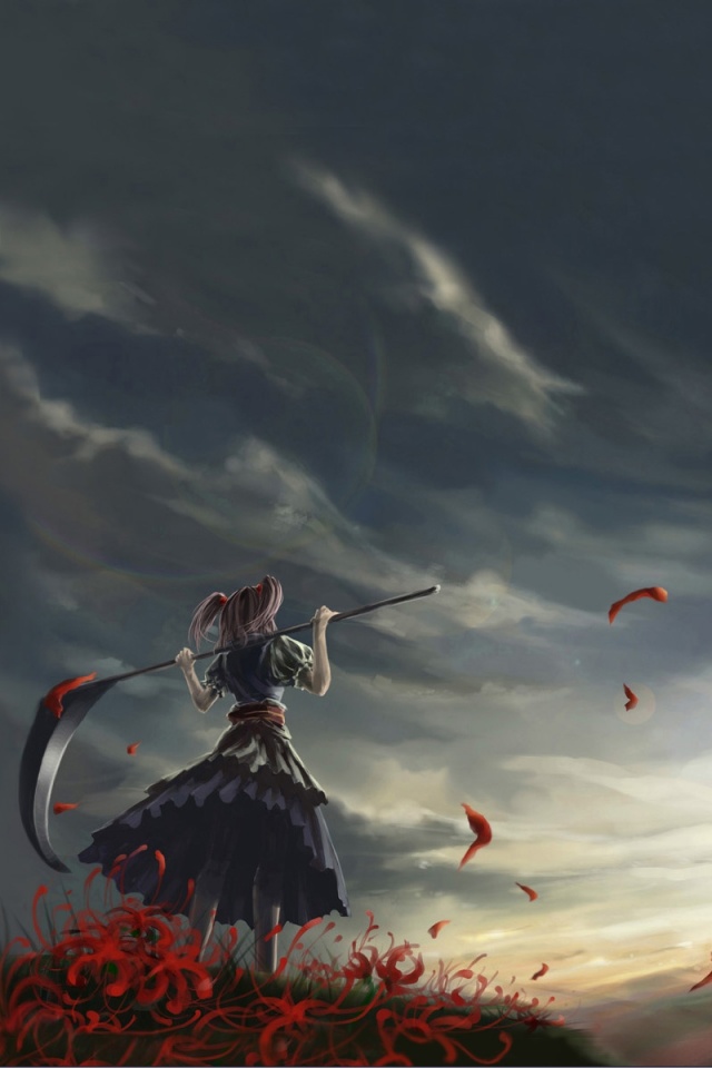 Девушка с косой обои