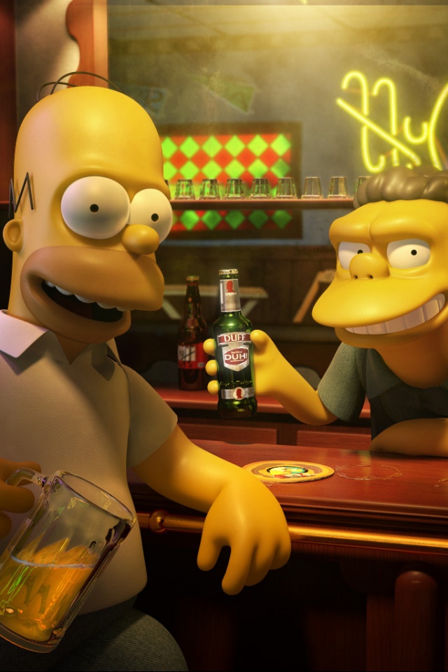 Симпсоны в баре обои