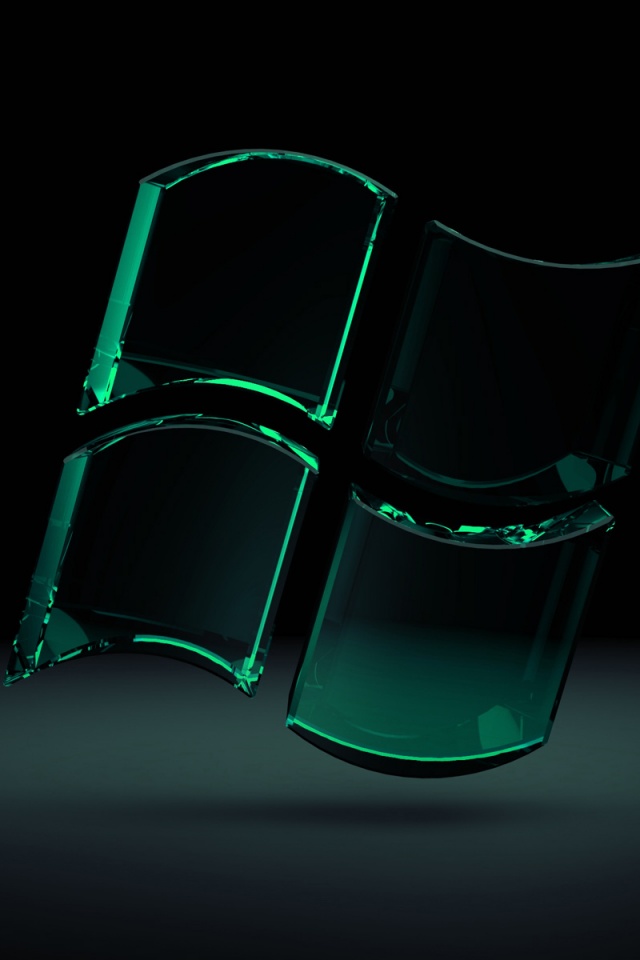 Логотип Windows из стекла обои