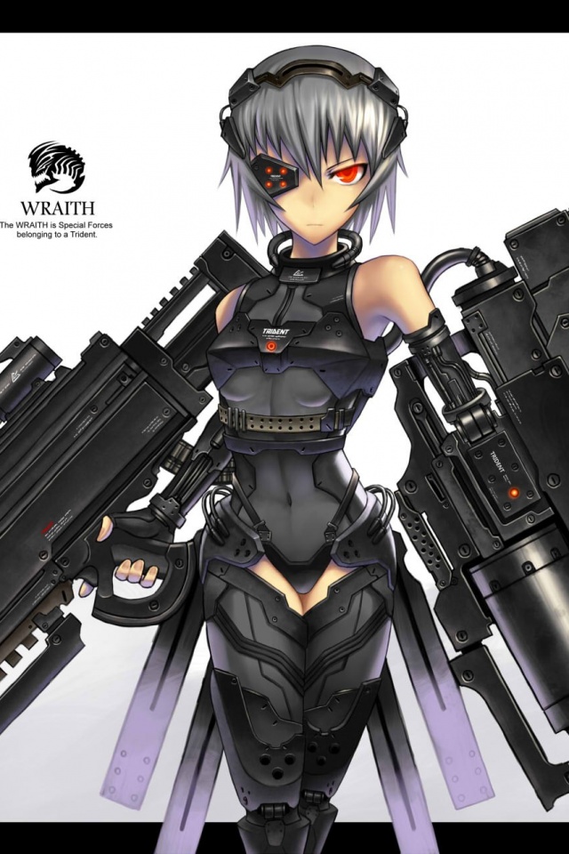 Девушка с оружием обои