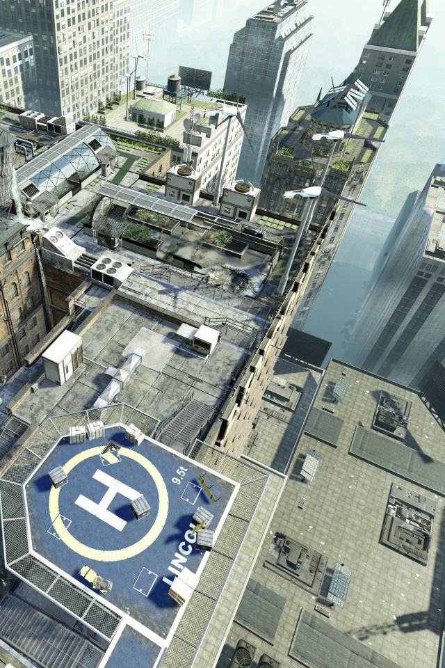 Вид сверху на карту уровня из Crysis 2 обои