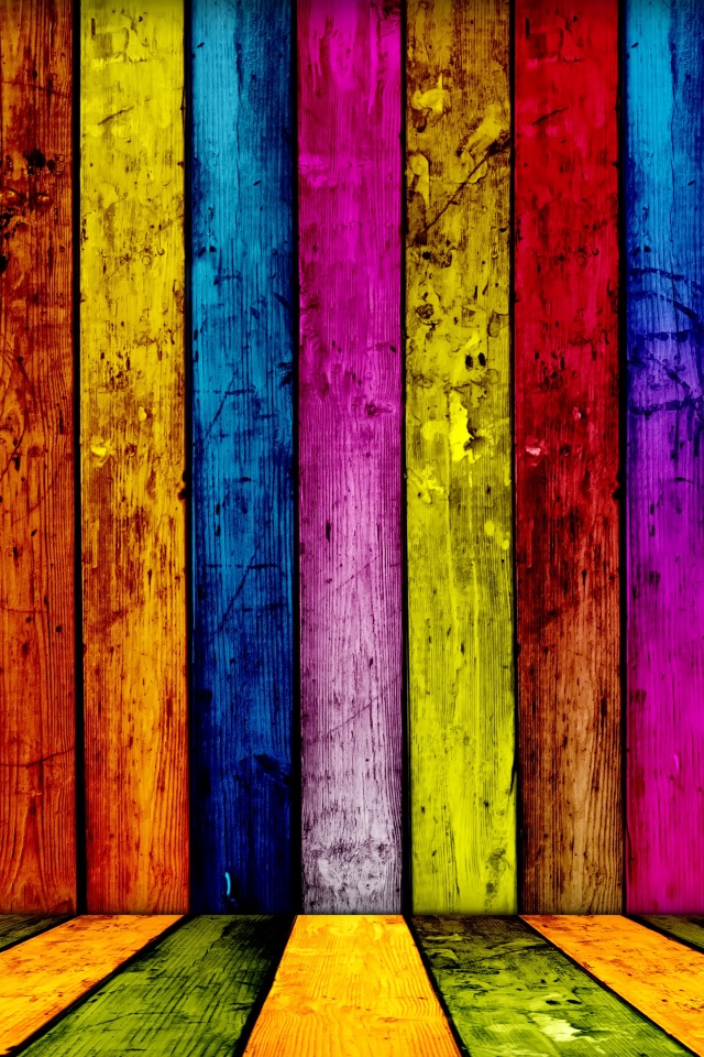 Разноцветные доски обои