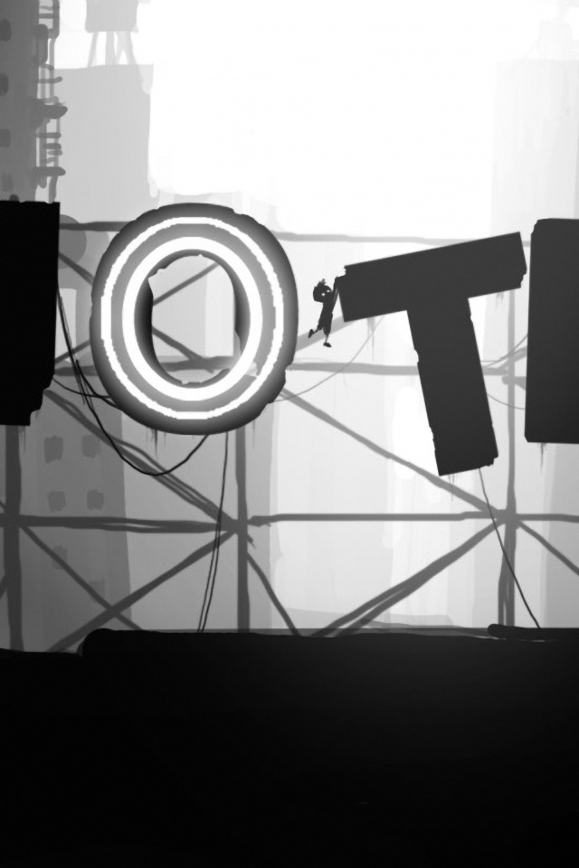 Мальчик из Limbo на вывеске "Hotel" обои