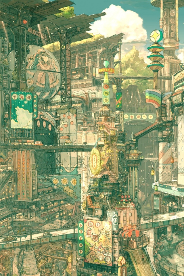 Город будущего обои