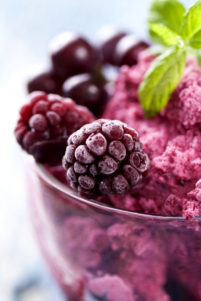 Ягодное мороженное обои