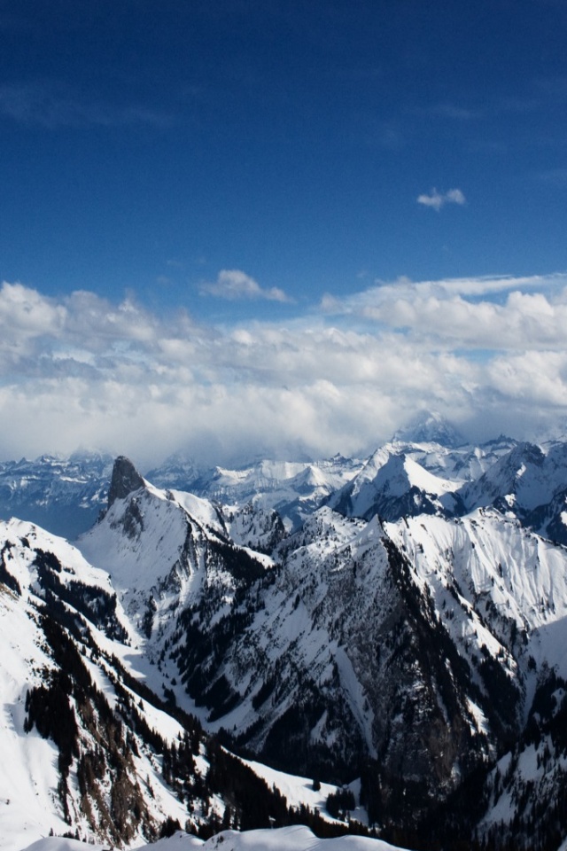 Горный пейзаж обои