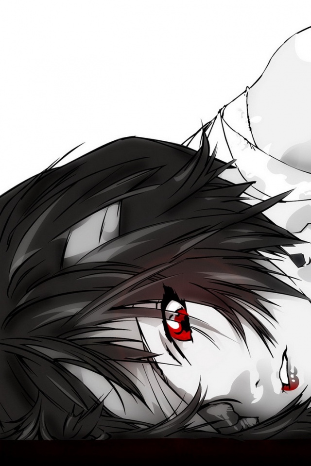 Девушка с красными глазами обои