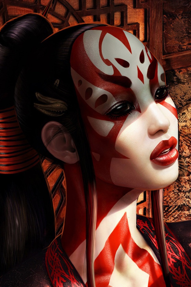 Девушка и богомол обои