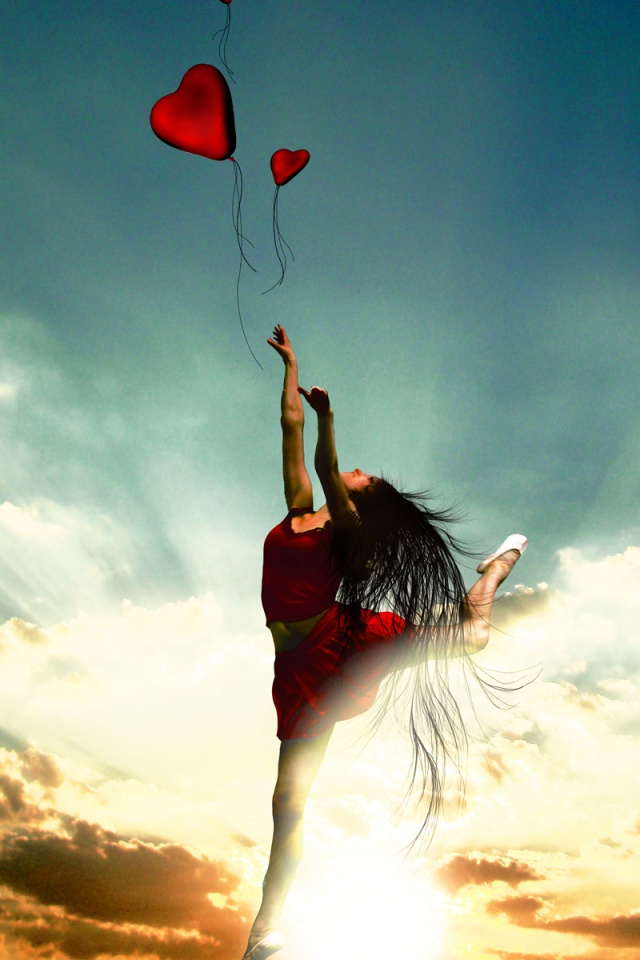 Отпускаяю сердце в небеса обои