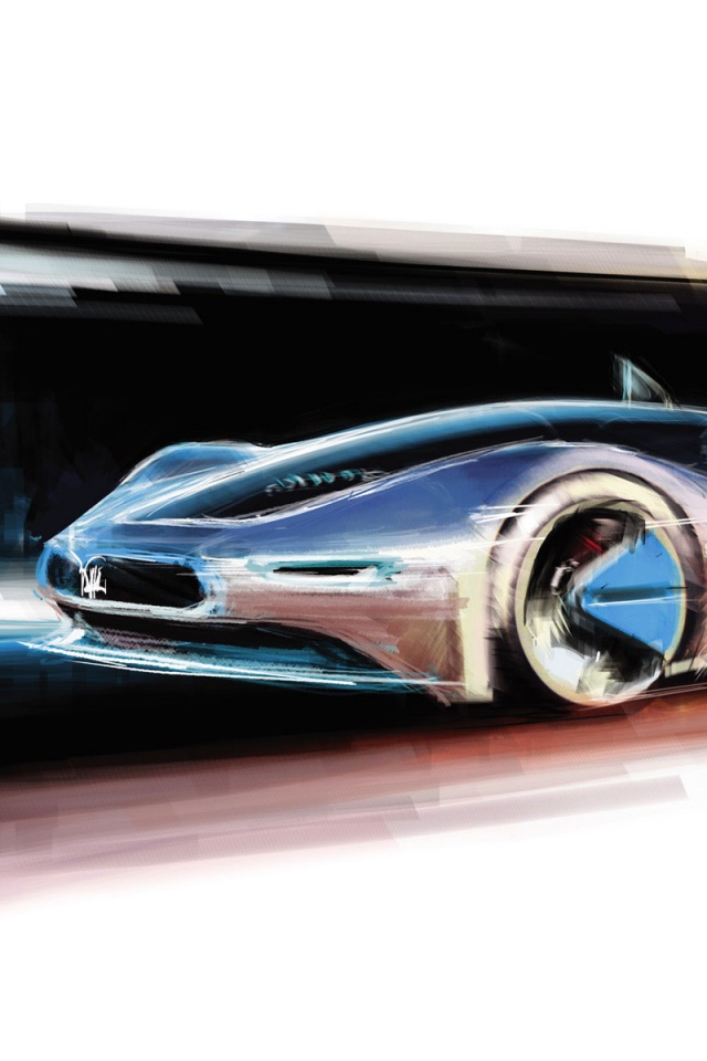 Эскиз Мазерати Birdcage обои