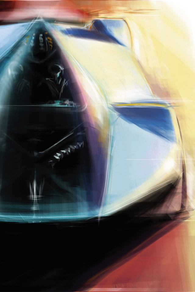 Зарисовка Maserati Birdcage обои