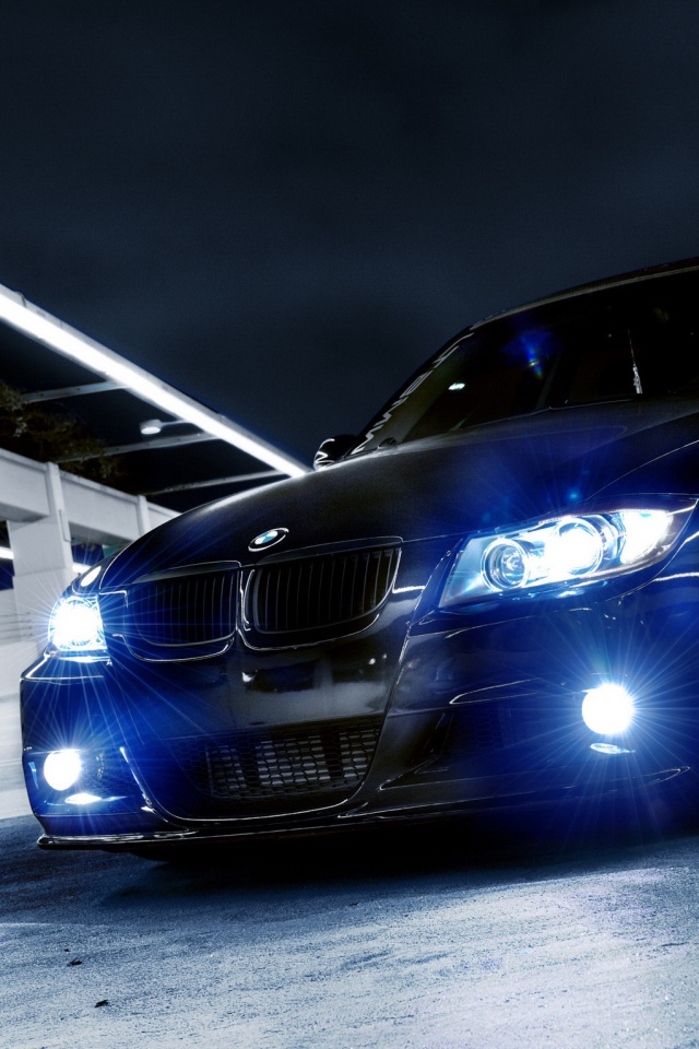 Чёрный БМВ обои