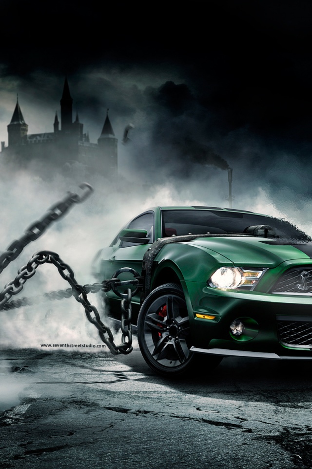 Ford Mustang рвёт цепи обои