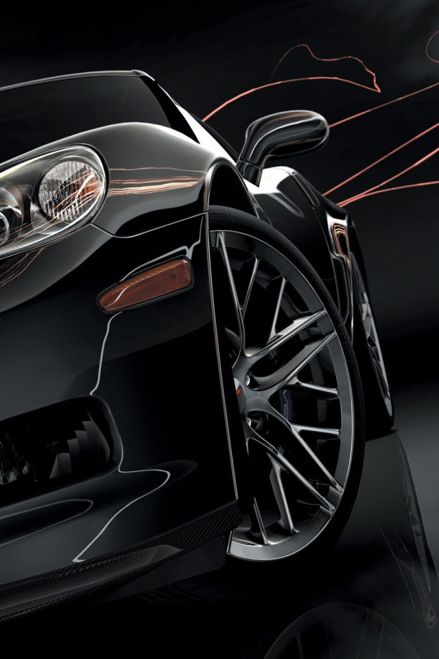 Чёрное авто обои