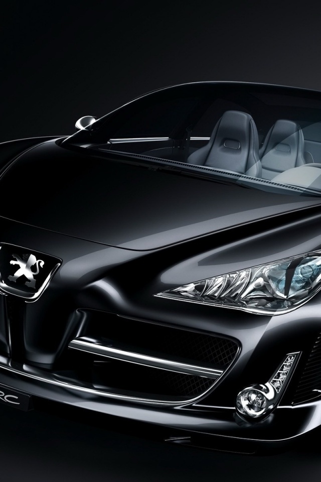 Чёрный Пежо обои