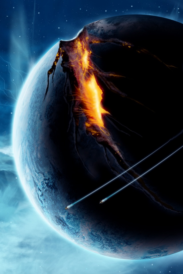 Эвакуация с гибнущей планеты обои