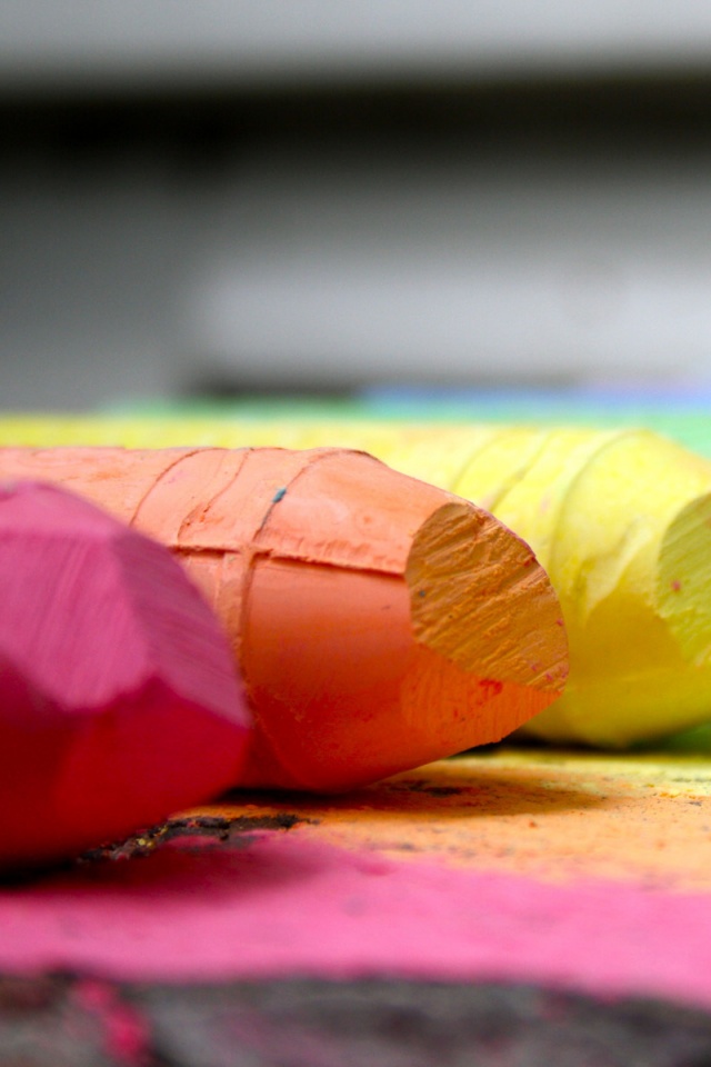 Цветные мелки обои