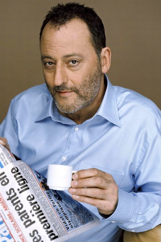 Жан рено пьет кофе обои