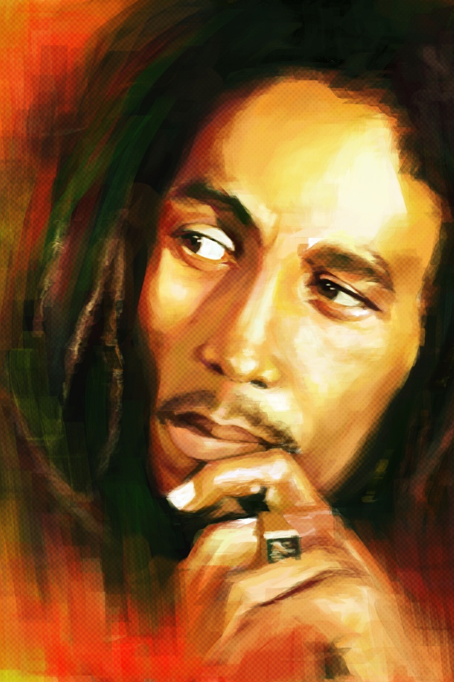 Портет Боба Марли обои